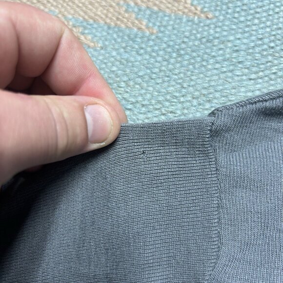 Vintage 70s long sleeve shirt high neck 1/4 zip turtleneck polyester? worn large - Picture 3 of 11